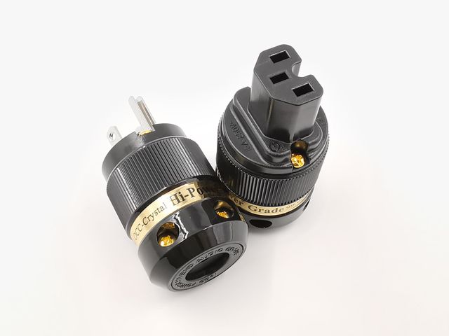 IeGO 8095-Ag Pure Silver Power Plug and IEC Connector Set